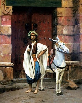greek Painting - Sais and his Donkey Greek Arabian Orientalism Jean Leon Gerome